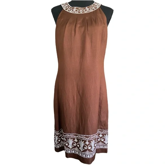 beaded linen dress Mint Velvet Women's Linen Beaded Mini Dress - Yellow main image 1